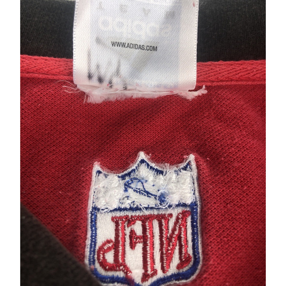 Vintage adidas NFL Tampa Bay Buccaneers Men's Polo 2XL Red Short Sleeve Football - Picture 7 of 13